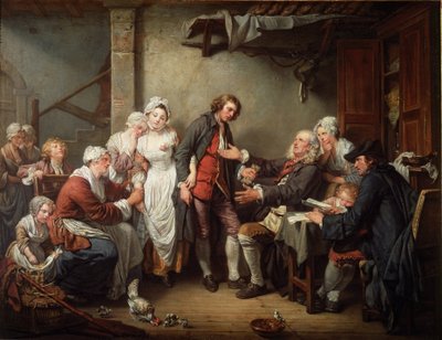 De Dorpsovereenkomst door Jean Baptiste Greuze
