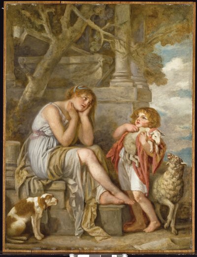 Het Geliefde Lam, 1780s door Jean Baptiste Greuze