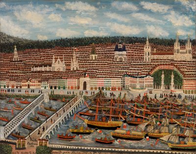 Uitzicht op Bordeaux door Jean Baptiste Guiraud