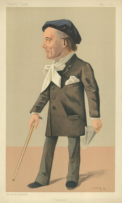 M Victorien Sardou, Thermidor, 2 mei 1890, Vanity Fair cartoon door Jean Baptiste Guth