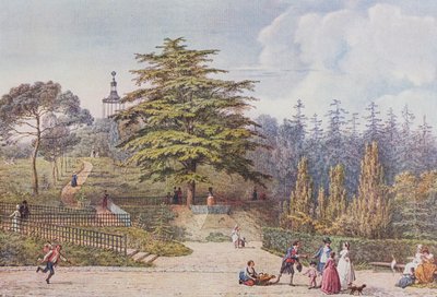 Het labyrint van het museum in Parijs in 1794 door Jean Baptiste Hilair