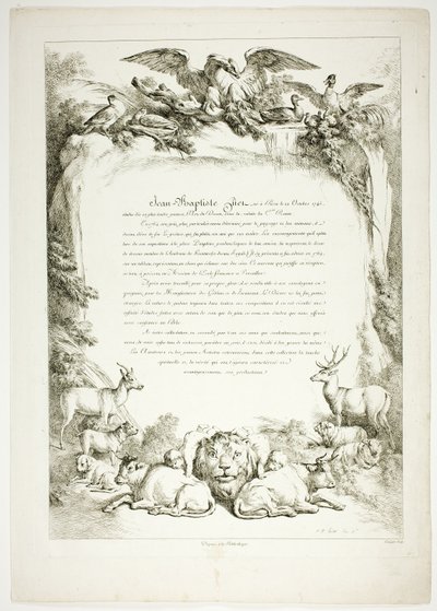 Biografiepagina uit Oeuvres de J. B. Huet door Jean Baptiste Huet