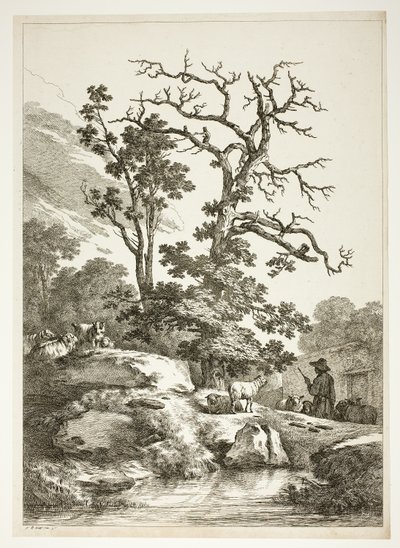 Bucolisch landschap door Jean Baptiste Huet