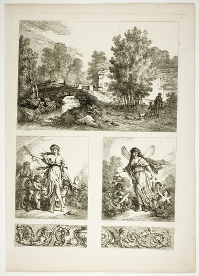 Plaat 22 van 38 uit Oeuvres de J. B. Huet door Jean Baptiste Huet