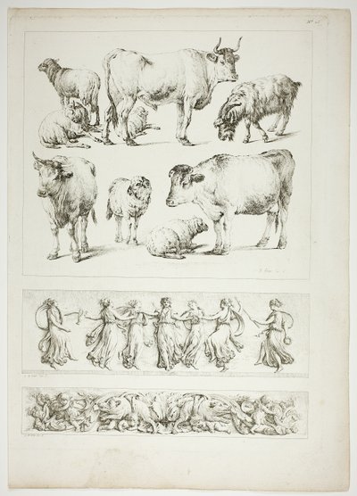 Plaat 26 van 38 uit Oeuvres de J. B. Huet door Jean Baptiste Huet