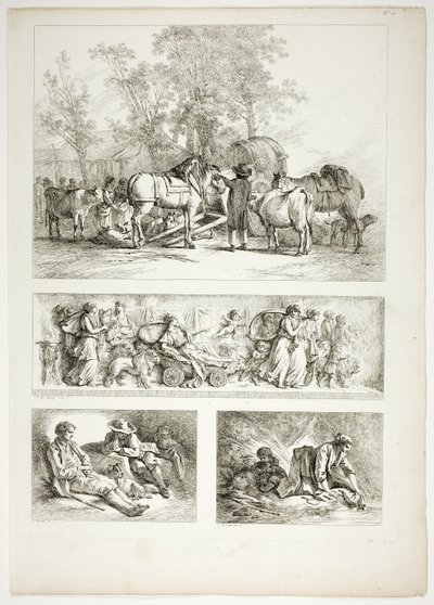 Plaat 27 van 38 uit Oeuvres de J. B. Huet door Jean Baptiste Huet