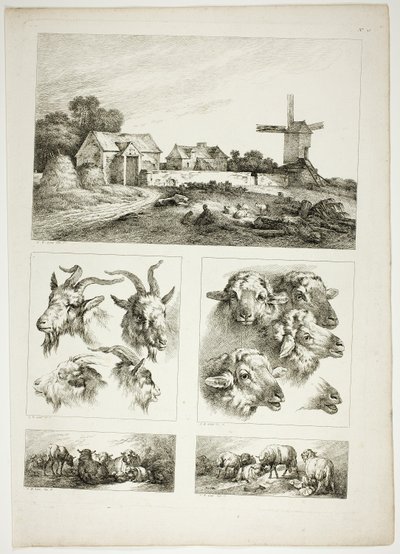 Plaat 28 van 38 uit Oeuvres de J. B. Huet door Jean Baptiste Huet