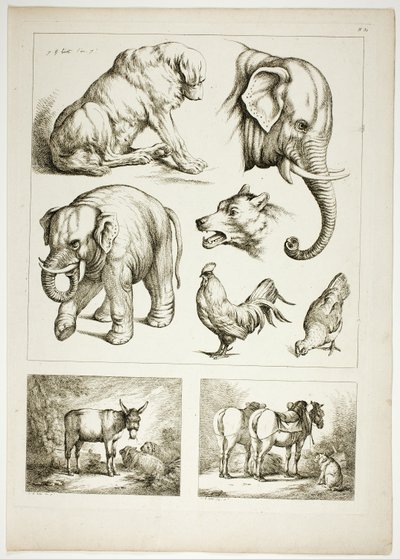 Plaat 32 van 38 uit Oeuvres de J. B. Huet door Jean Baptiste Huet