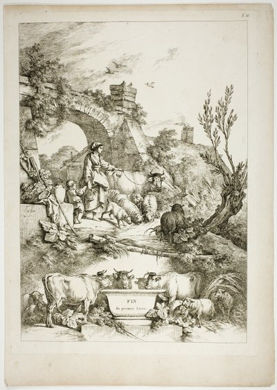 Plaat 36 van 38 uit Oeuvres de J. B. Huet door Jean Baptiste Huet