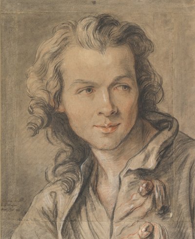 Portret van Étienne Maurice Falconet, 1741 door Jean Baptiste II Lemoyne