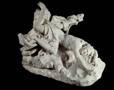 De dood van Hippolyte door Jean Baptiste II Lemoyne