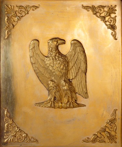 Versierde deksel van de keizerlijke adelaar, symbool van keizer Napoleon I (1769-1821) gerealiseerd door Jean Baptiste Isabey (1767-1855) 1814 Privécollectie door Jean Baptiste Isabey