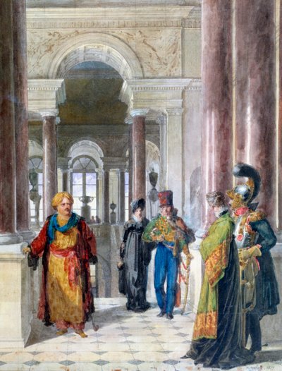 Het museum verkennen, 1817 door Jean Baptiste Isabey