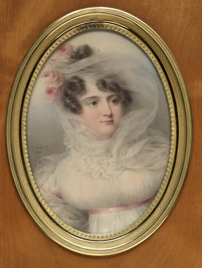 Portret van Hortense de Perregaux, Hertogin van Ragusa, 1818 door Jean Baptiste Isabey