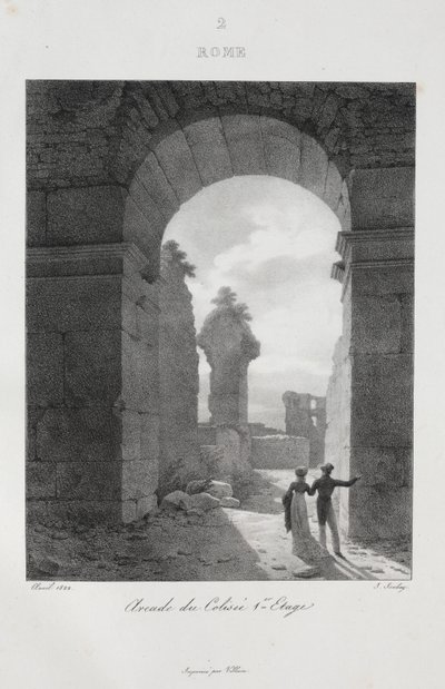 Reis naar Italië in 1822 door Jean Baptiste Isabey