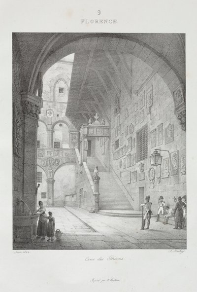 Reis naar Italië in 1822 door Jean Baptiste Isabey