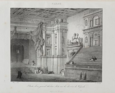 Reis naar Italië in 1822, 1833 door Jean Baptiste Isabey