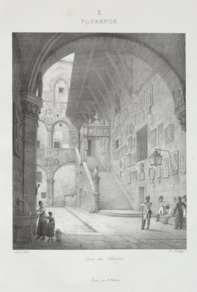 Reis naar Italië in 1822, 1833 door Jean Baptiste Isabey