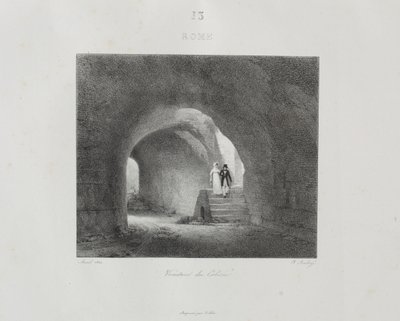Reis naar Italië in 1822, 1833 door Jean Baptiste Isabey