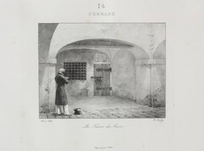 Reis naar Italië in 1822, 1833 door Jean Baptiste Isabey