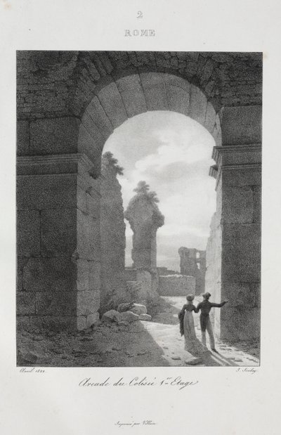 Reis naar Italië in 1822 door Jean Baptiste Isabey