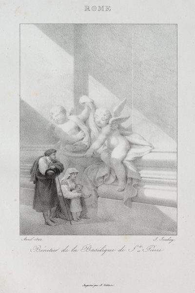 Reis naar Italië in 1822, 1833 door Jean Baptiste Isabey