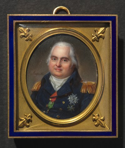 Portret van Lodewijk XVIII, c. 1822 door Jean Baptiste Jacques Augustin