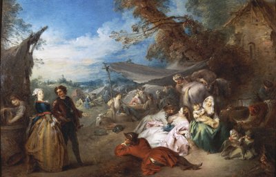 De rust van de troepen, genaamd Vrede door Jean Baptiste Joseph Pater