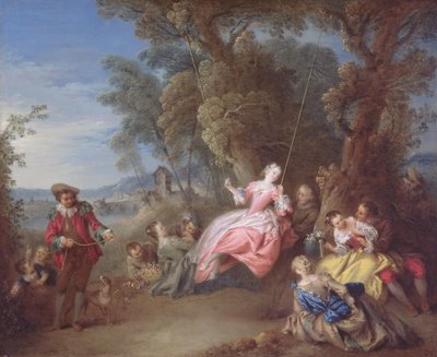 De schommel door Jean Baptiste Joseph Pater