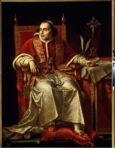 Portret van paus Pius VII door Jean Baptiste Joseph Wicar