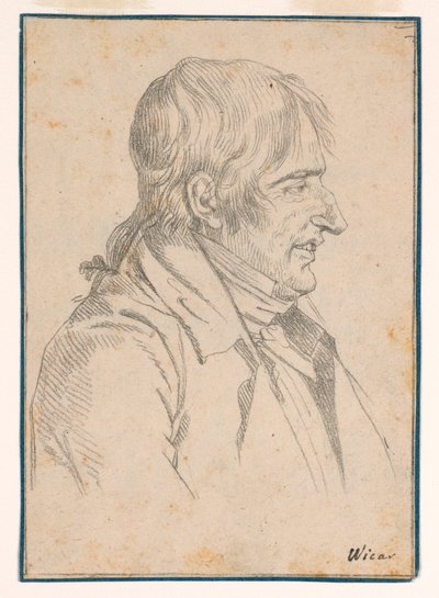 Portret van een Man door Jean Baptiste Joseph Wicar