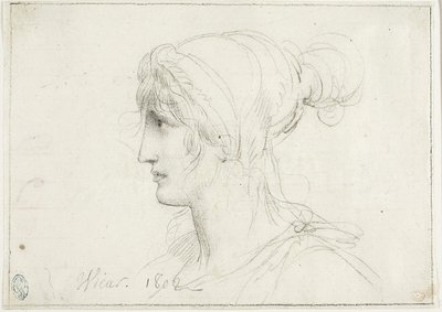 Profiel van een vrouw door Jean Baptiste Joseph Wicar