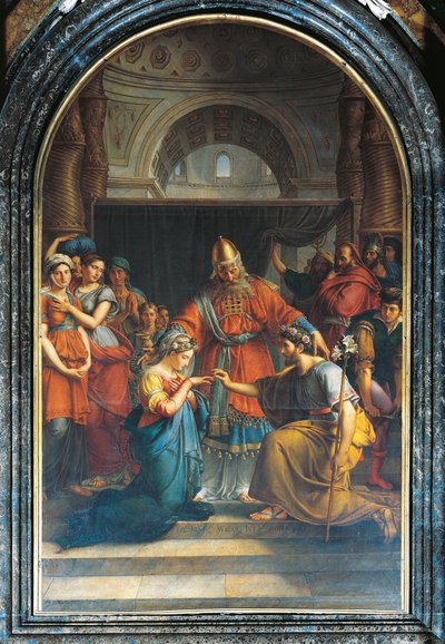 Het huwelijk van de maagd door Jean Baptiste Joseph Wicar
