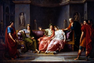 Vergilius leest het zesde canto van de Aeneis door Jean Baptiste Joseph Wicar