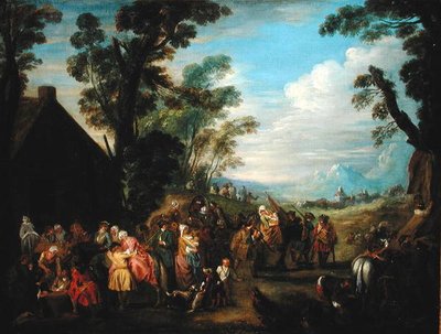 Vertrek naar de oorlog door Jean Baptiste Joseph attr. to Pater