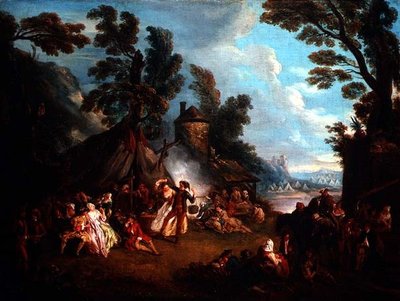Het feest in het legerkamp door Jean Baptiste Joseph attr. to Pater