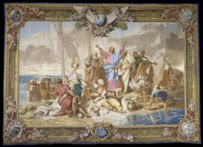 De wonderbaarlijke visvangst, wandtapijt van het Nieuwe Testament door Jean Baptiste Jouvenet
