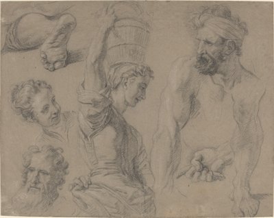 Studie voor Wonderbaarlijke visvangst (?) door Jean Baptiste Jouvenet