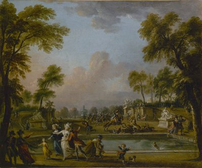 Prins de Lambesc betreedt met geweld de tuinen van de Tuilerieën door Jean Baptiste Lallemand