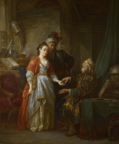 De necromant. Rond 1775 door Jean Baptiste Le Prince