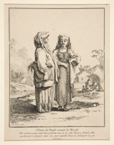 Vrouwen van het Volk Terugkerend van de Markt door Jean Baptiste Le Prince