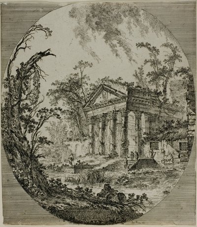 Tempel van Augustus door Jean Baptiste Le Prince