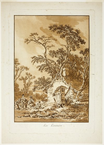De wasvrouwen door Jean Baptiste Le Prince