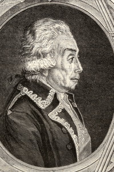Graaf Nicolas Luckner, gegraveerd door Pannemaker-Ligny, uit 
