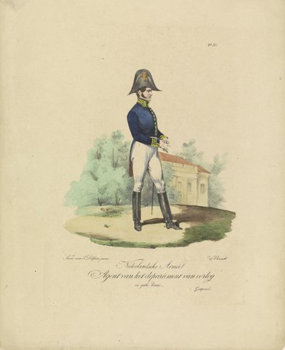 Agent van het Departement van Oorlog, 1820-1825 door Jean Baptiste Madou