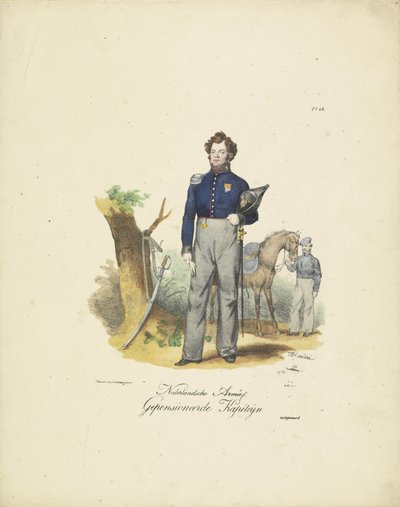 Gepensioneerde kapitein, 1820-1825 door Jean Baptiste Madou