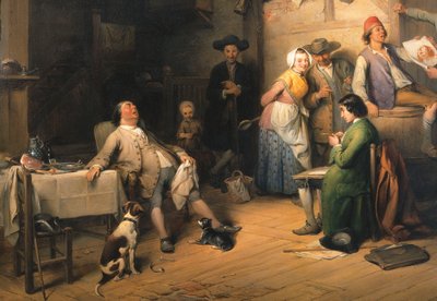 Betrapt tijdens een siësta, 1842 door Jean Baptiste Madou