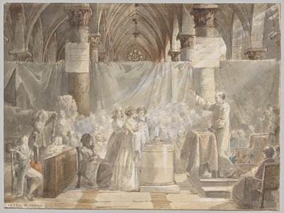 Een Doop in Revolutionair Frankrijk door Jean Baptiste Mallet