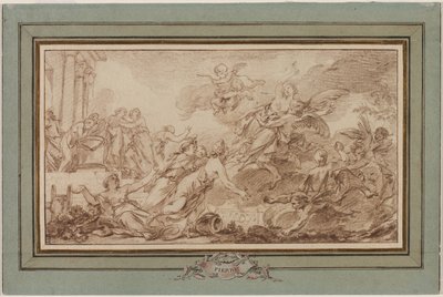 Boreas ontvoert Oreithyia, ca. 1755-1760 door Jean Baptiste Marie Pierre