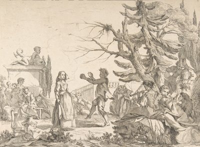 Impromptu Dans Le Bal improvisé, 1742 door Jean Baptiste Marie Pierre